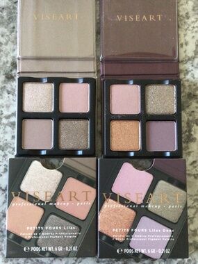 Viseart Petits Fours Lilas and Lilas Deux Eyeshadow Palette Bundle, New